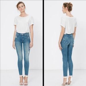 Mother Stunner ankle fray jeans